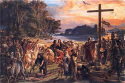 Die Taufe Polens 966 durch Böhmen